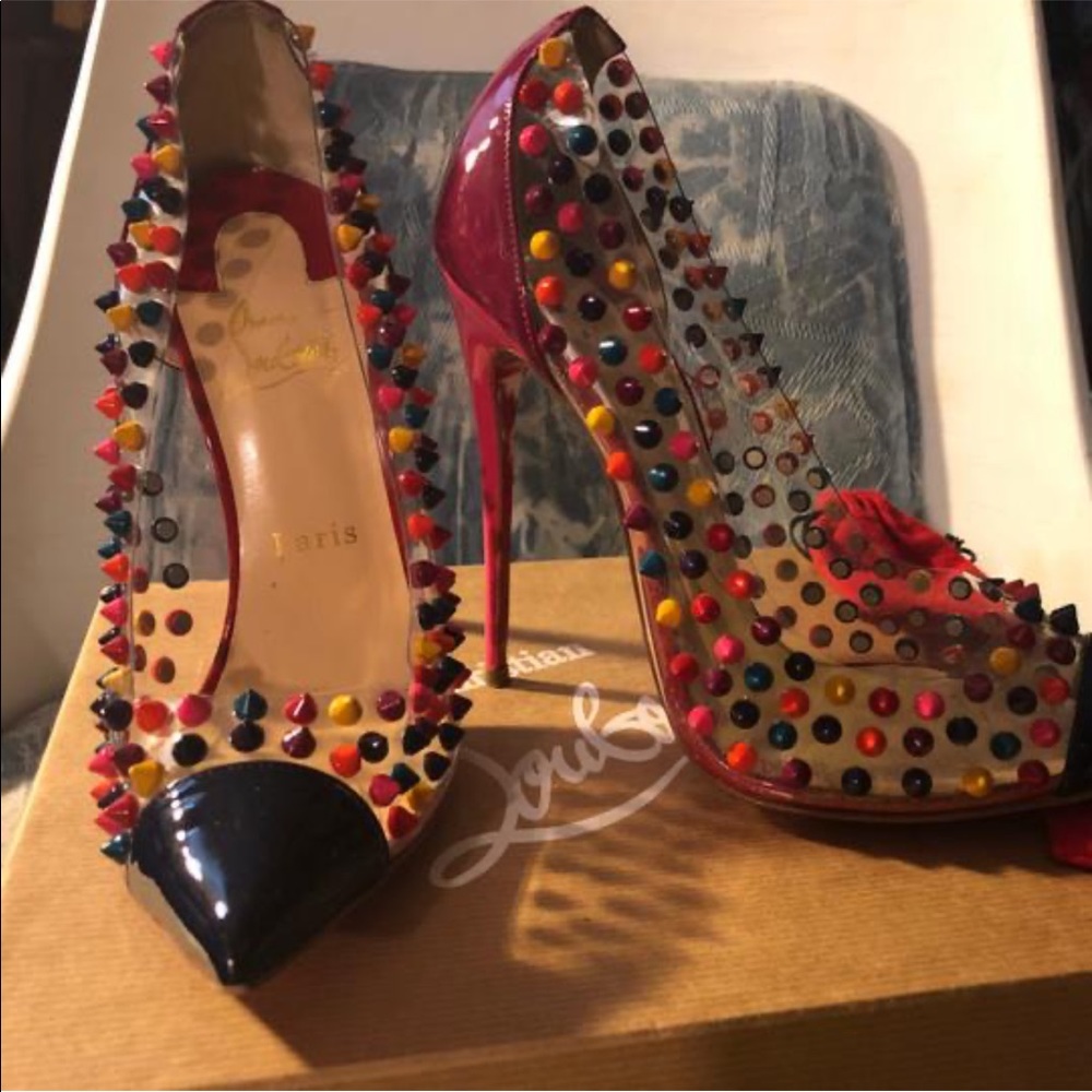 Christian Louboutin Multicolor Spike Me 120 US 8